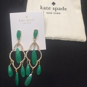 Kate Spade earrings- lantern gems green